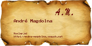 André Magdolna névjegykártya